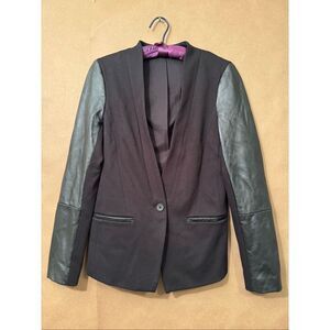 NWOT Madewell Leather and Knit Blazer